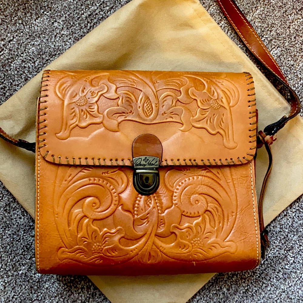 Patricia Nash brown leather crossbody purse